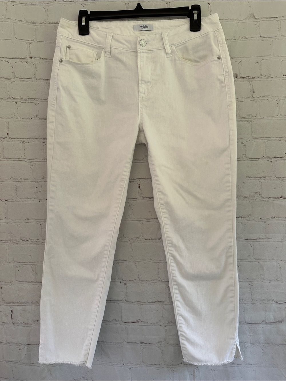Kensie White Cropped Stretch Denim Jeans Size 8/29